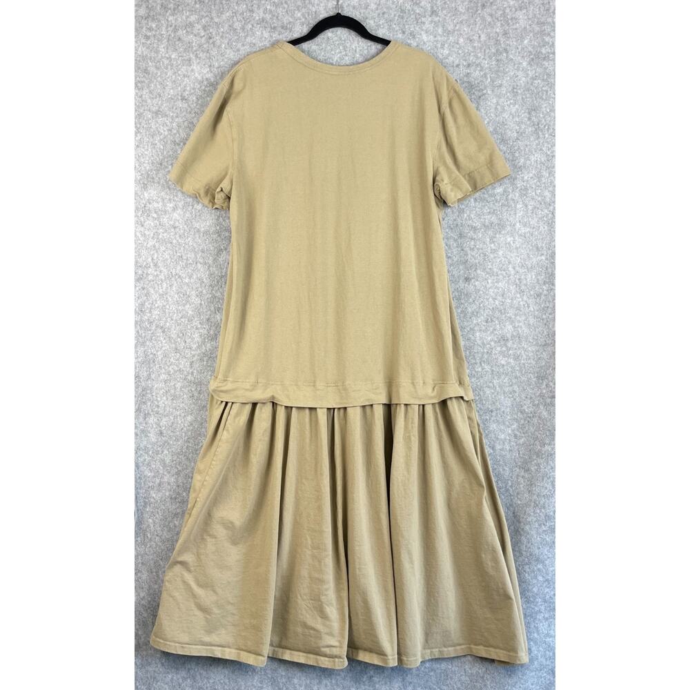 Free People Beach Herron Drop Waist Maxi Dress Womens Large Beige Boho Beach - Picture 10 of 14